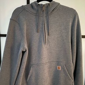 Blue carhartt 3/4 zip hoodie